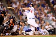 Joc Pederson batting for the Dodgers